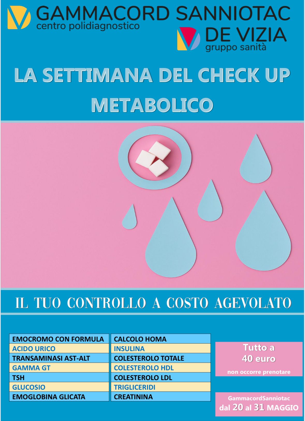 Il tuo check up metabolico a costo agevolato